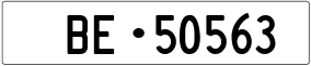 Trailer License Plate